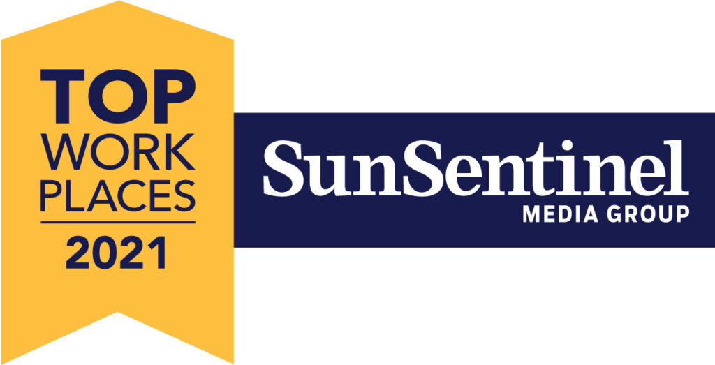 Kaufman Lynn voted best places to work 2021 by Sun Sentinel Media Group